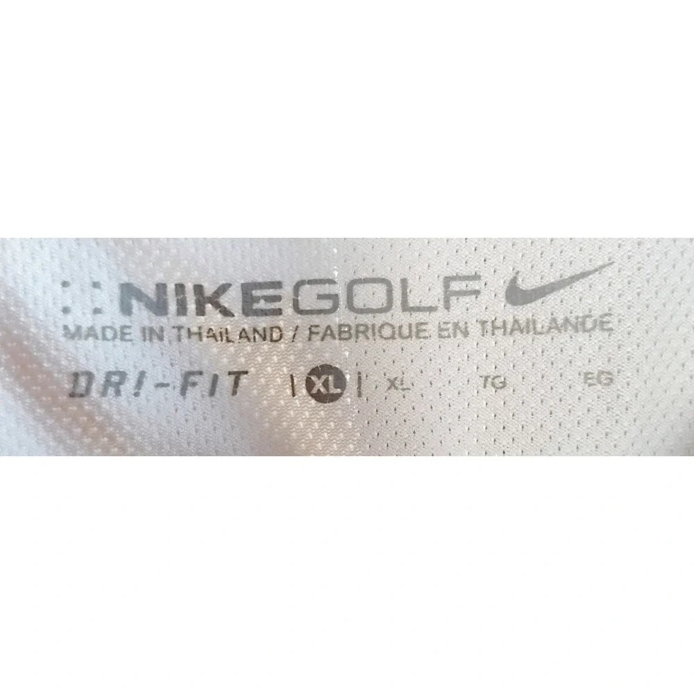 Nike Golf Dri-FIT Polo Shirt Mens XL Pink White Piping‎ Short Sleeve 400240-651